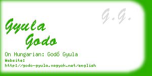 gyula godo business card