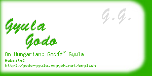 gyula godo business card